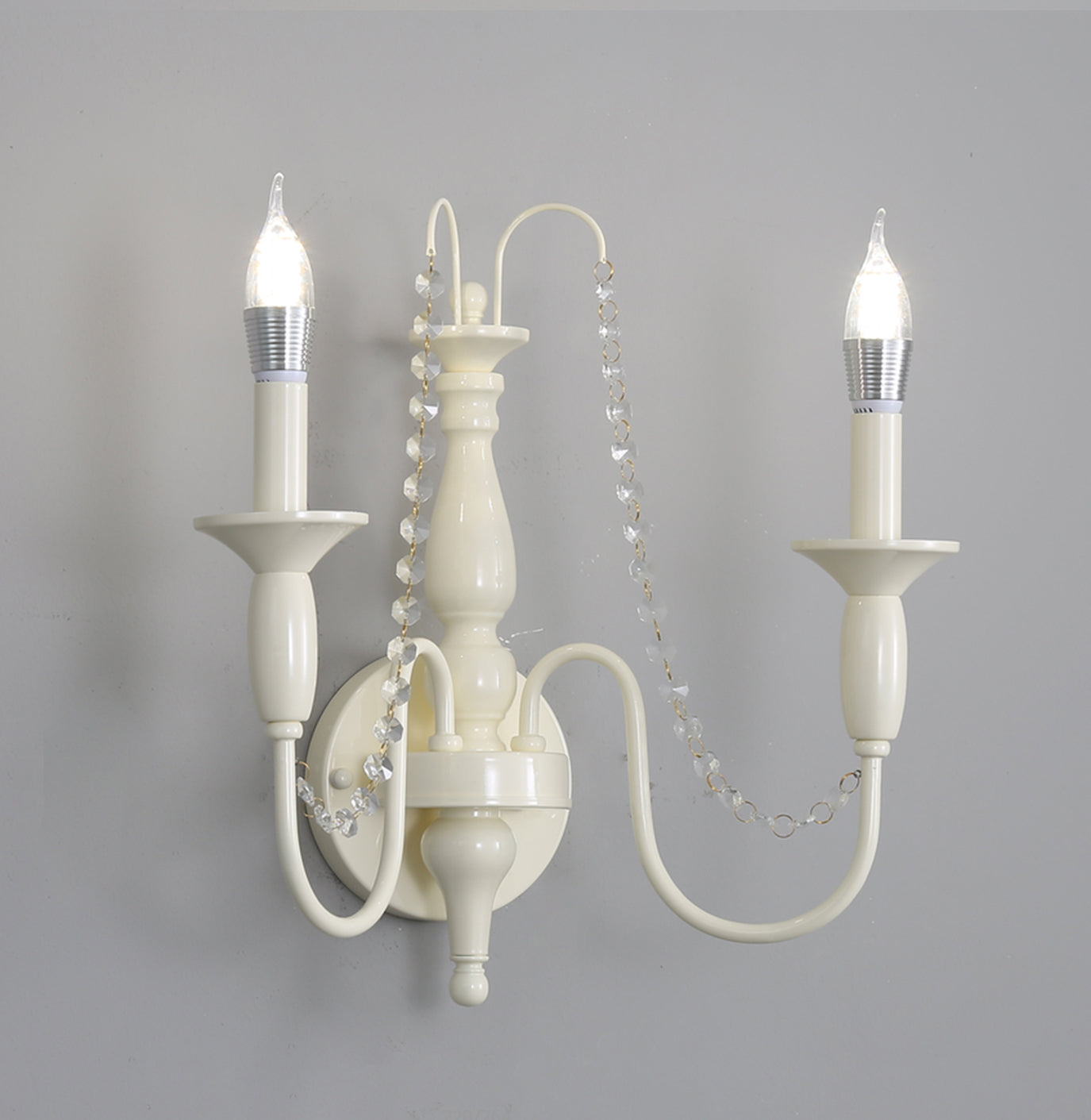 Jarnbruvys Traditionnel Bougie Métal Cristal Applique Murale - Neutralighting