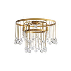 Fljotuvyo Postmodern Luxe Laiton Cristal Montage Encastré Plafonnier - Neutralighting