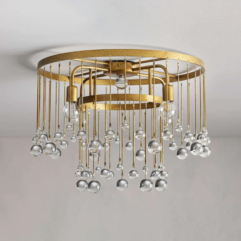 Fljotuvyo Postmodern Luxe Laiton Cristal Montage Encastré Plafonnier - Neutralighting