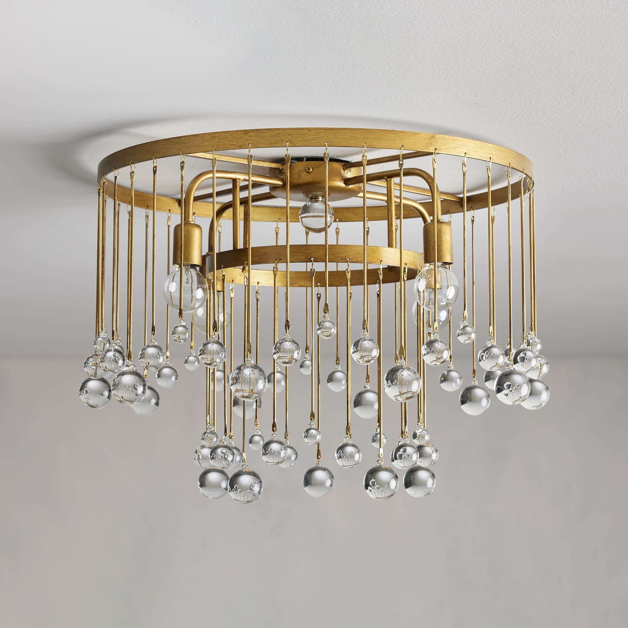 Fljotuvyo Postmodern Luxe Laiton Cristal Montage Encastré Plafonnier - Neutralighting