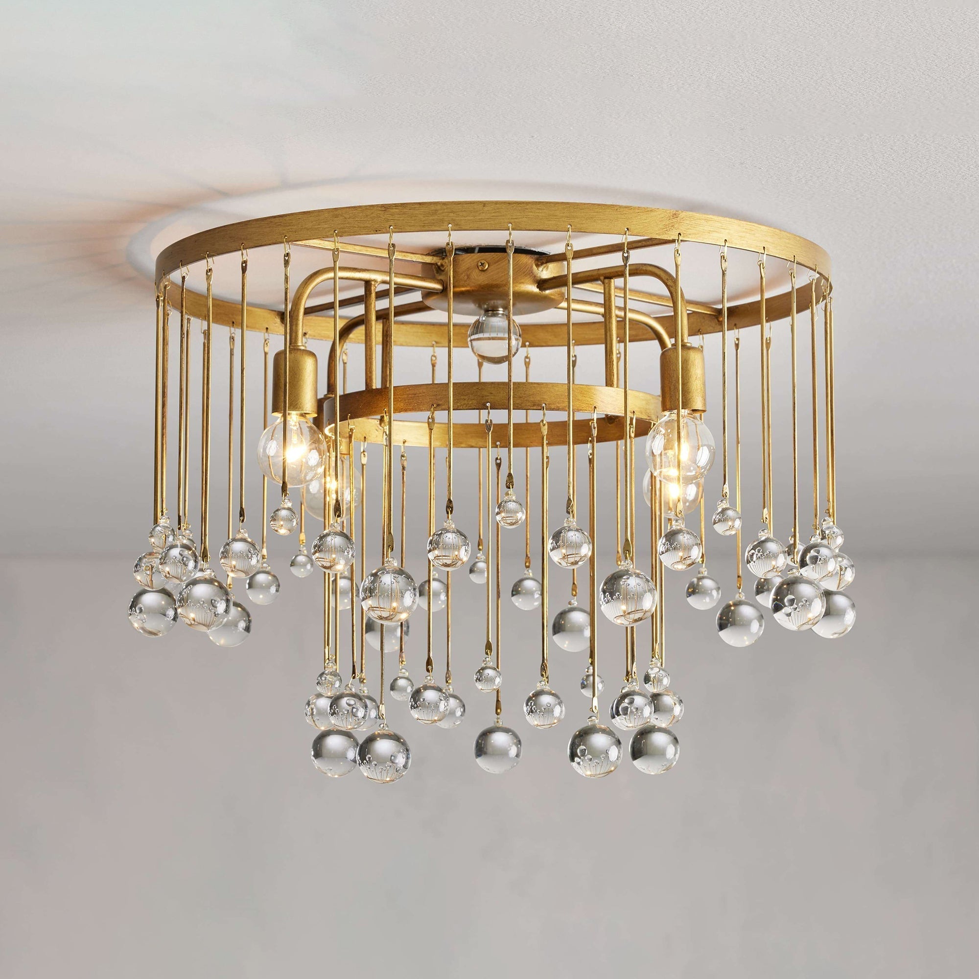 Fljotuvyo Postmodern Luxe Laiton Cristal Montage Encastré Plafonnier - Neutralighting