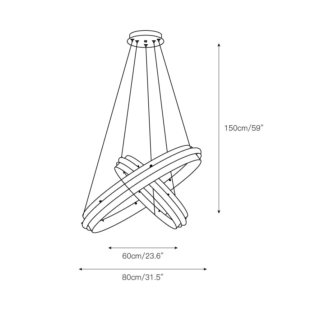 Himinuvyo Moderne Minimaliste LED Acrylique Métal Lustre - Neutralighting