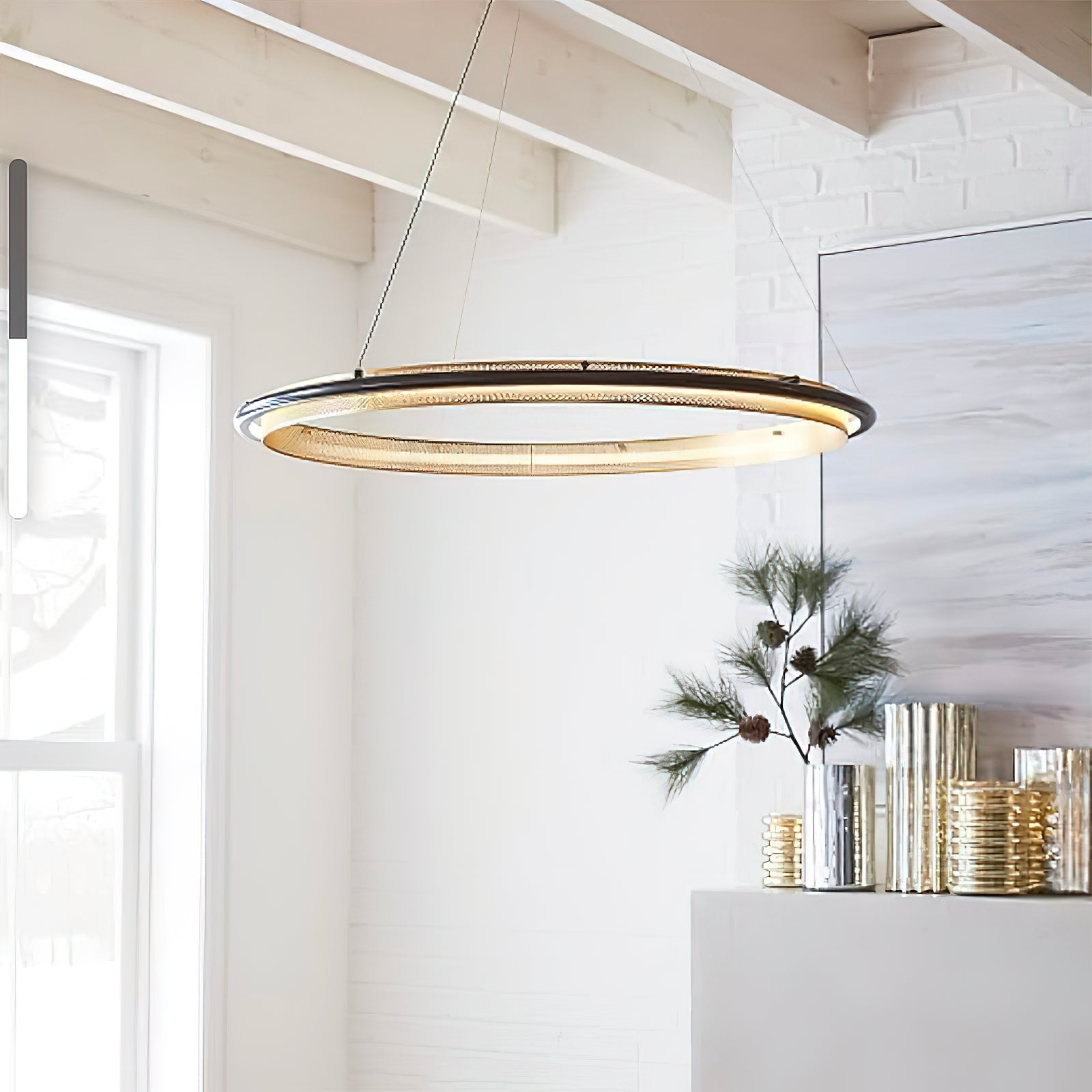 Himinuvyo Moderne Minimaliste LED Acrylique Métal Lustre - Neutralighting