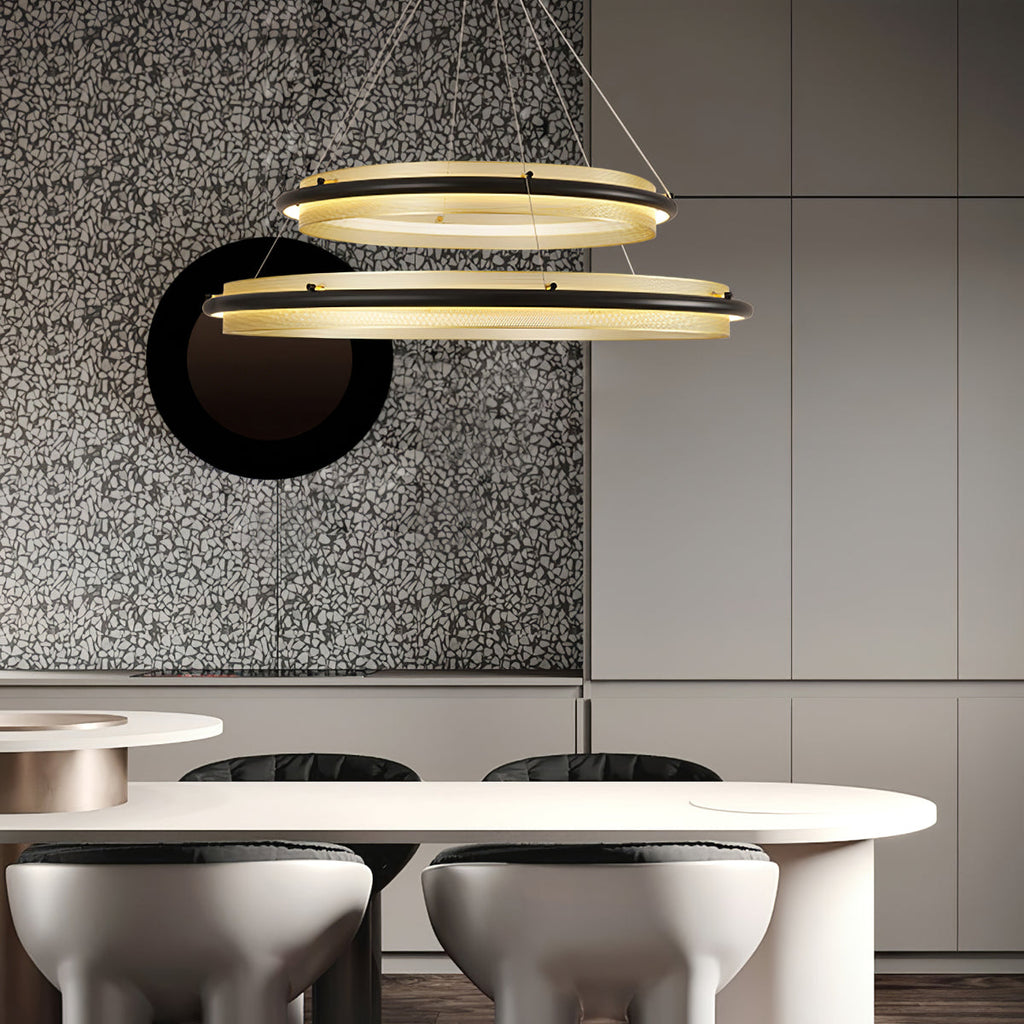 Himinuvyo Moderne Minimaliste LED Acrylique Métal Lustre - Neutralighting