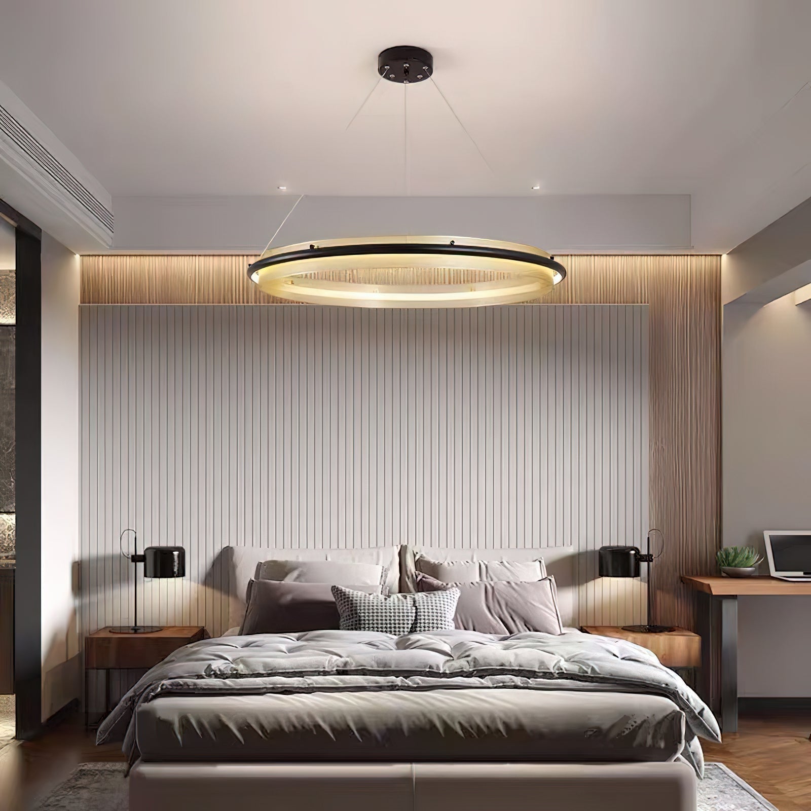 Himinuvyo Moderne Minimaliste LED Acrylique Métal Lustre - Neutralighting