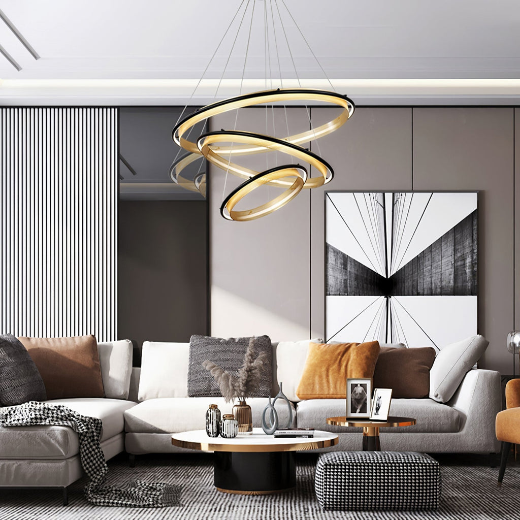 Himinuvyo Moderne Minimaliste LED Acrylique Métal Lustre - Neutralighting