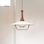 Vionne Suspension en bois et blanc style milieu du siècle - Neutralighting