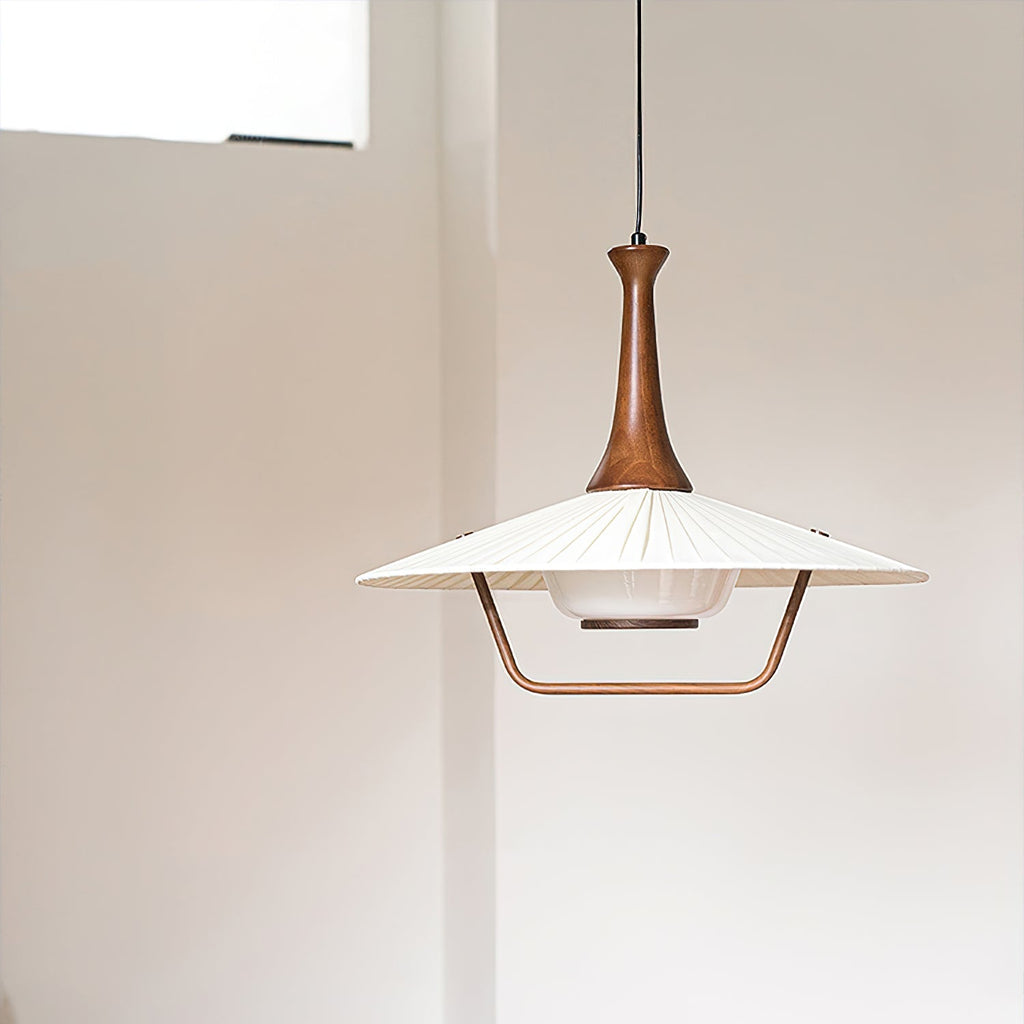 Vionne Suspension en bois et blanc style milieu du siècle - Neutralighting