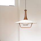 Vionne Suspension en bois et blanc style milieu du siècle - Neutralighting