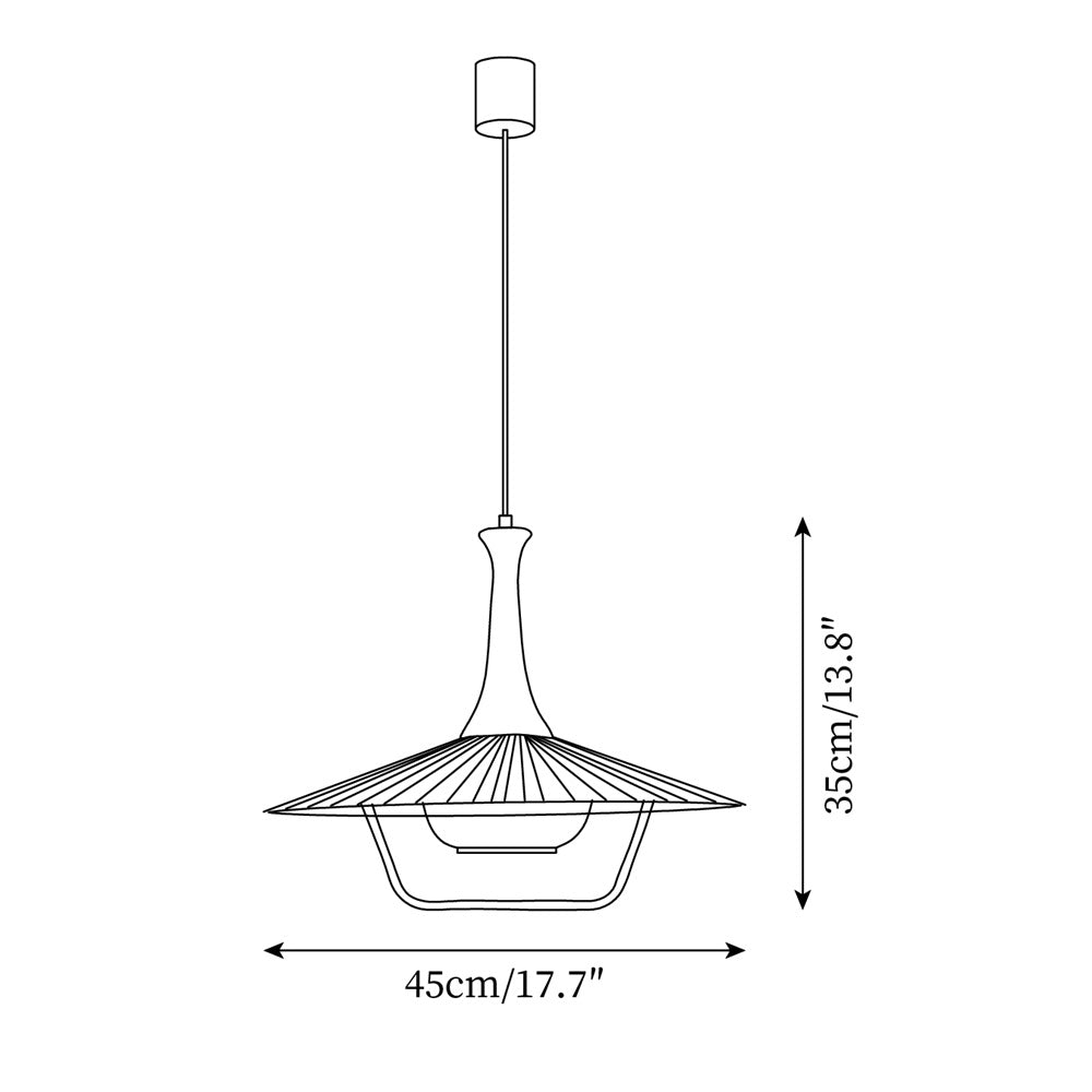 Vionne Suspension en bois et blanc style milieu du siècle - Neutralighting