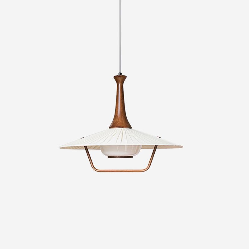Vionne Suspension en bois et blanc style milieu du siècle - Neutralighting