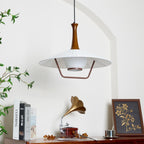 Vionne Suspension en bois et blanc style milieu du siècle - Neutralighting