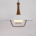 Vionne Suspension en bois et blanc style milieu du siècle - Neutralighting