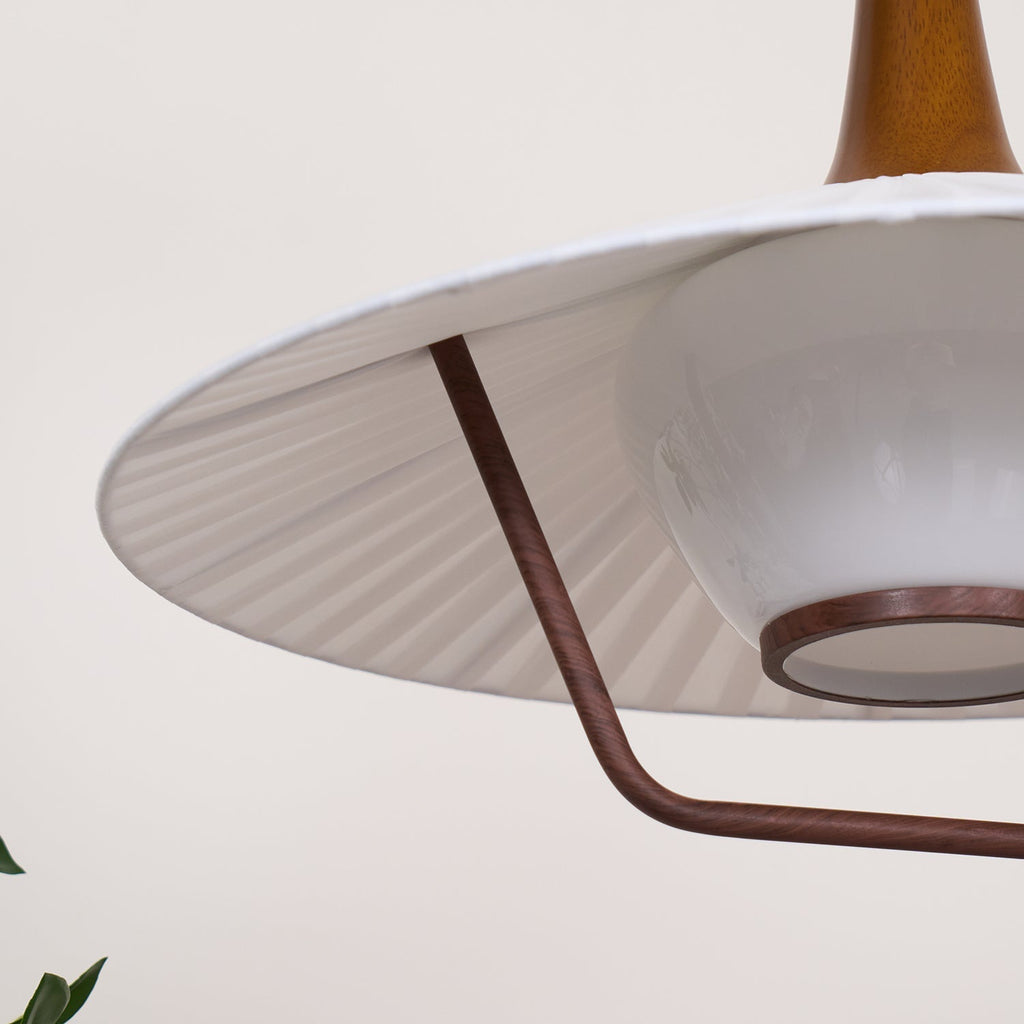 Vionne Suspension en bois et blanc style milieu du siècle - Neutralighting