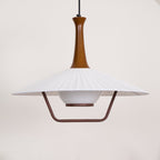 Vionne Suspension en bois et blanc style milieu du siècle - Neutralighting