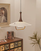 Vionne Suspension en bois et blanc style milieu du siècle - Neutralighting