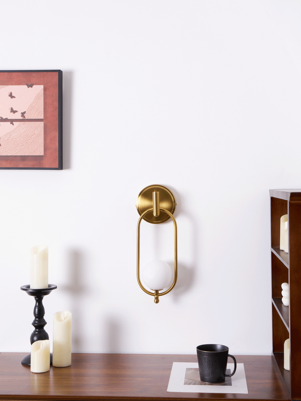 Cumirisra Moderne Minimaliste Laiton Verre Applique Lumière - Neutralighting