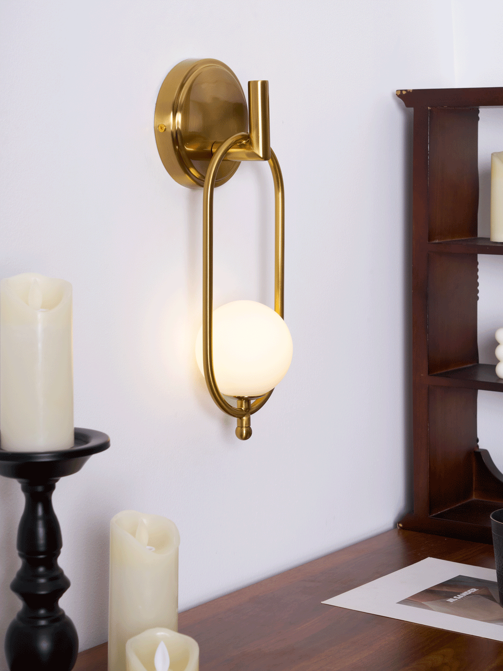 Cumirisra Moderne Minimaliste Laiton Verre Applique Lumière - Neutralighting