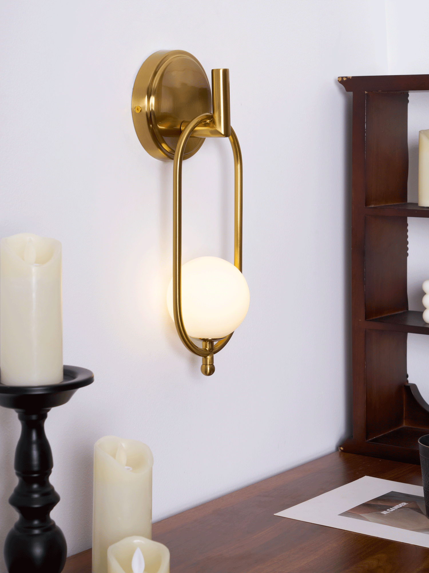 Cumirisra Moderne Minimaliste Laiton Verre Applique Lumière - Neutralighting