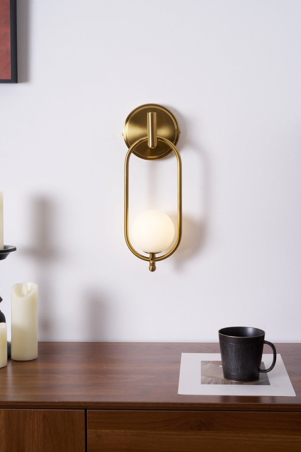Cumirisra Moderne Minimaliste Laiton Verre Applique Lumière - Neutralighting
