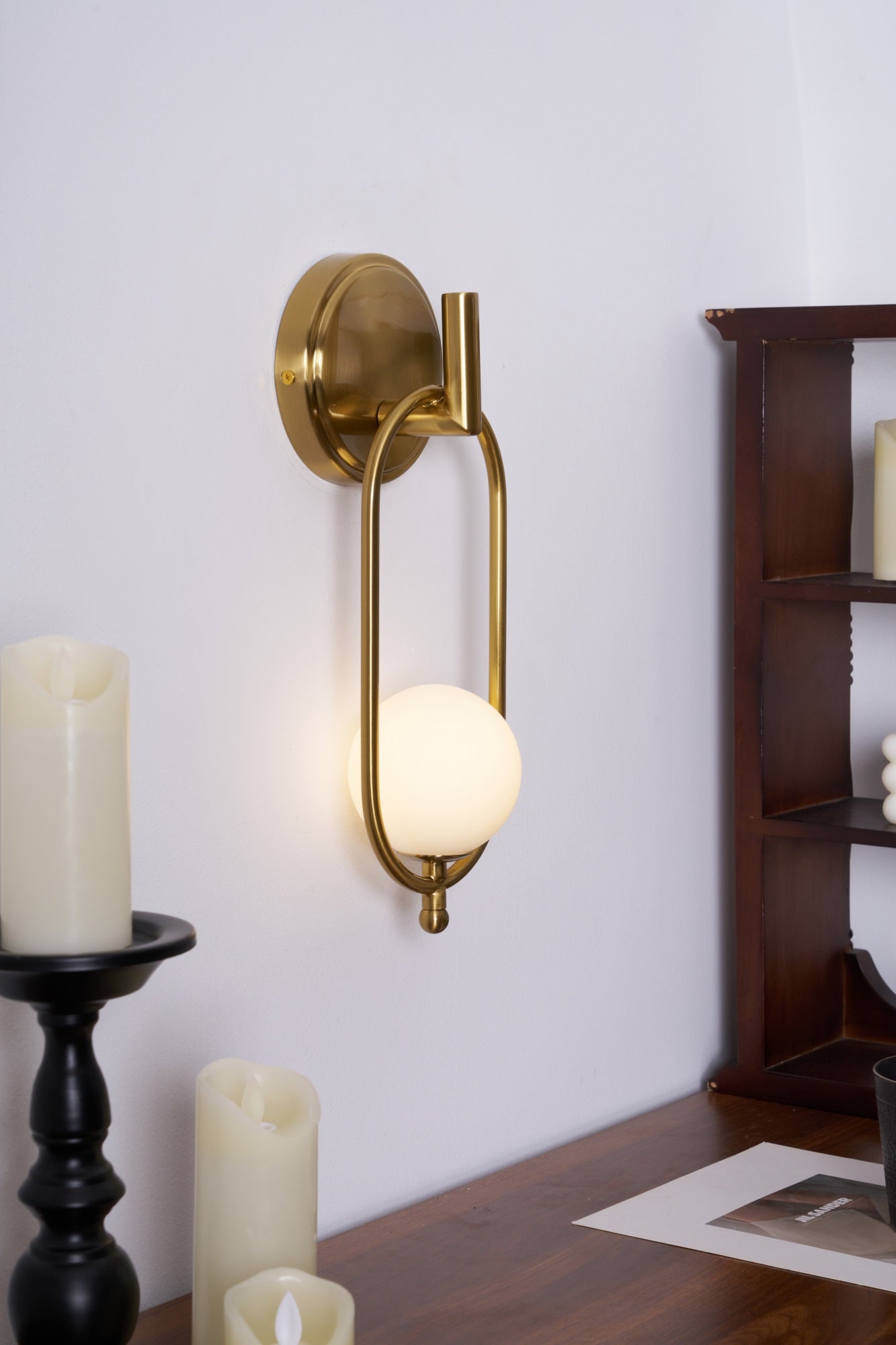 Cumirisra Moderne Minimaliste Laiton Verre Applique Lumière - Neutralighting