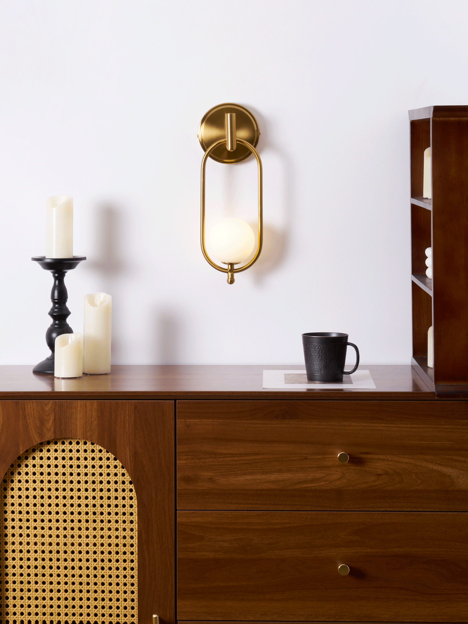 Cumirisra Moderne Minimaliste Laiton Verre Applique Lumière - Neutralighting