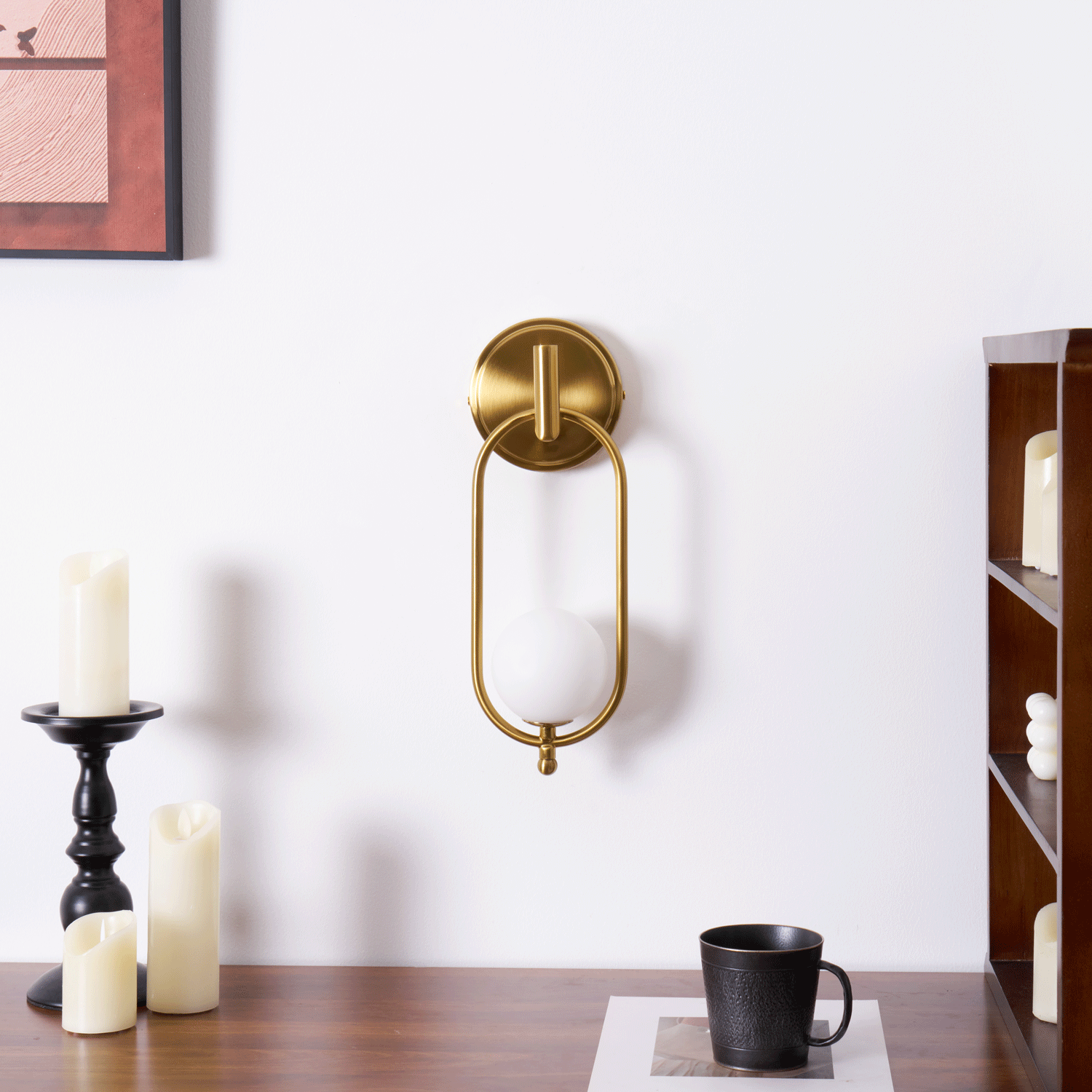Cumirisra Moderne Minimaliste Laiton Verre Applique Lumière - Neutralighting