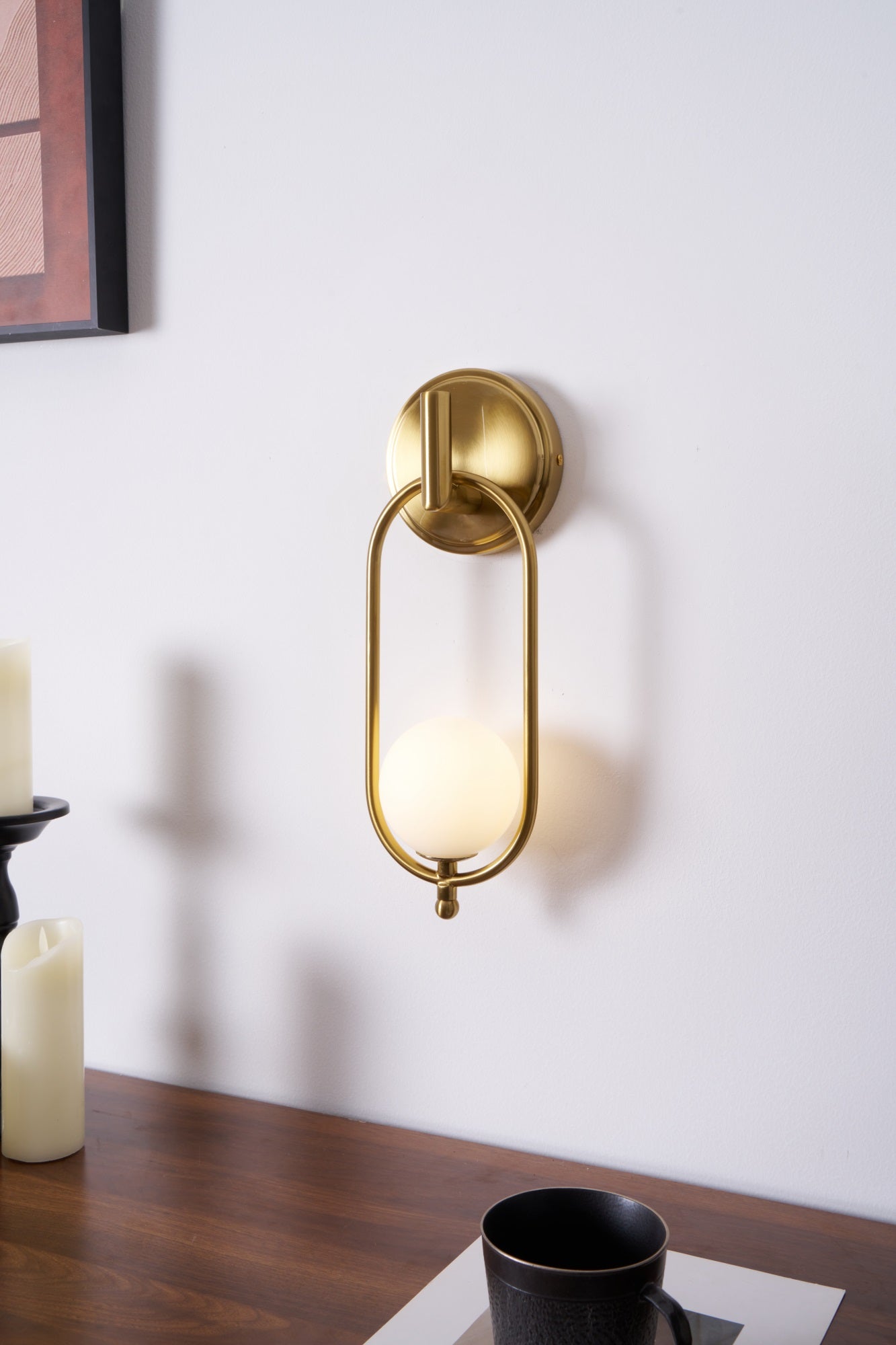 Cumirisra Moderne Minimaliste Laiton Verre Applique Lumière - Neutralighting