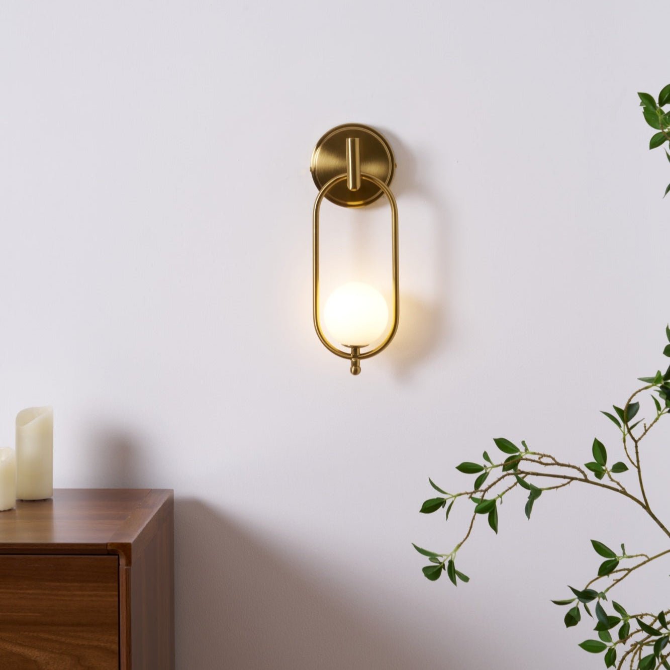 Cumirisra Moderne Minimaliste Laiton Verre Applique Lumière - Neutralighting