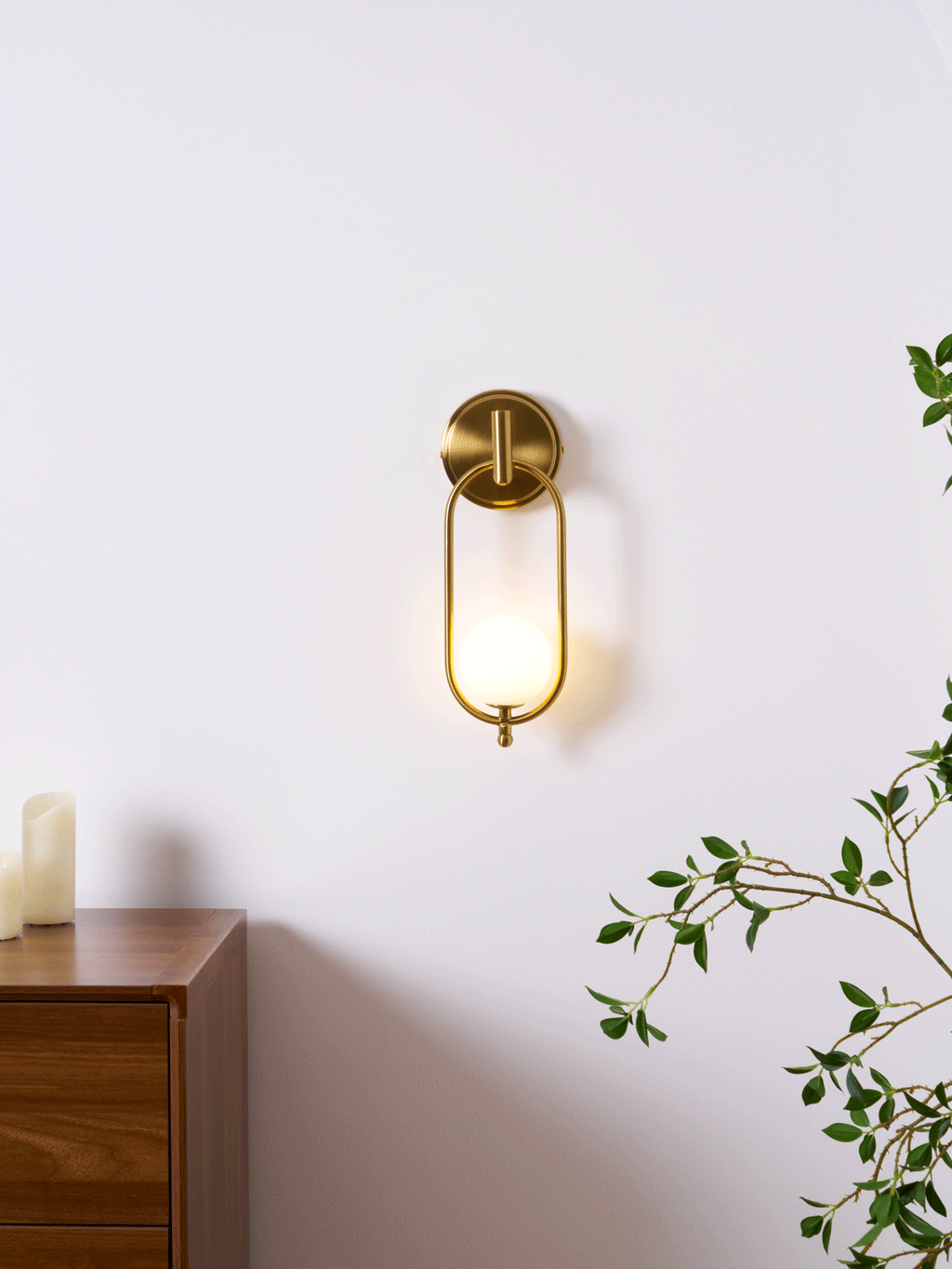 Cumirisra Moderne Minimaliste Laiton Verre Applique Lumière - Neutralighting
