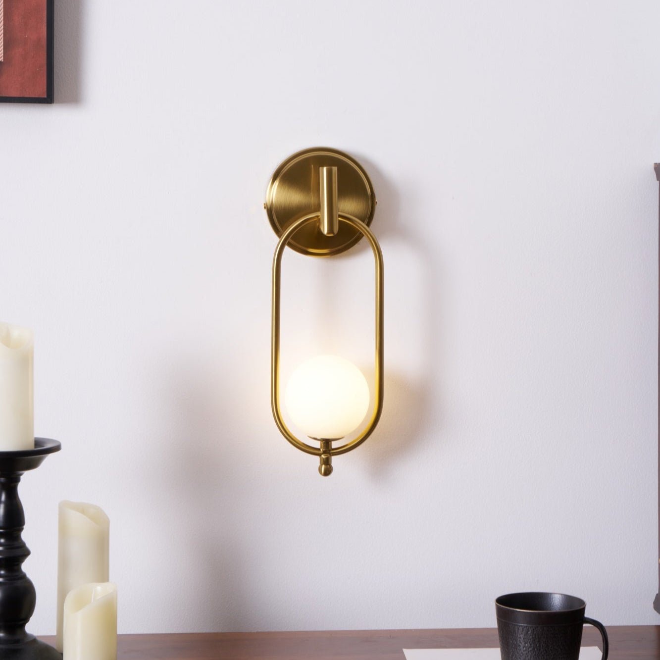 Cumirisra Moderne Minimaliste Laiton Verre Applique Lumière - Neutralighting