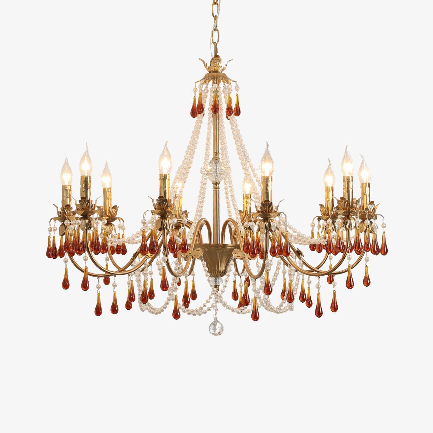 Ormirara Chandelier Cristal Ambre Luxe Postmoderne - Neutralighting