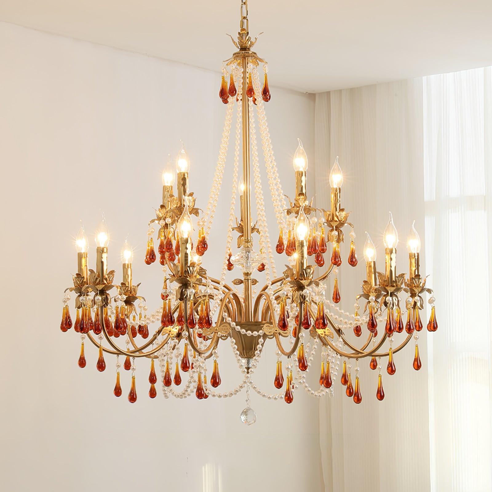 Ormirara Chandelier Cristal Ambre Luxe Postmoderne - Neutralighting