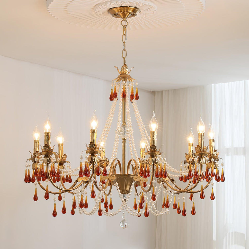 Ormirara Chandelier Cristal Ambre Luxe Postmoderne - Neutralighting