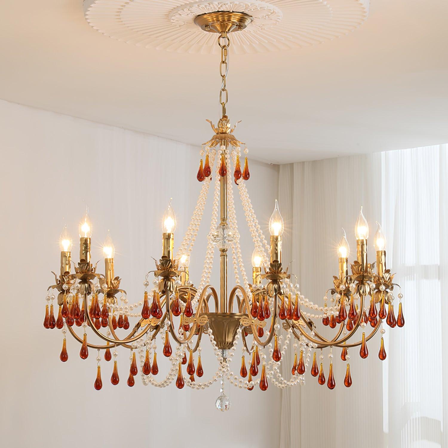 Ormirara Chandelier Cristal Ambre Luxe Postmoderne - Neutralighting