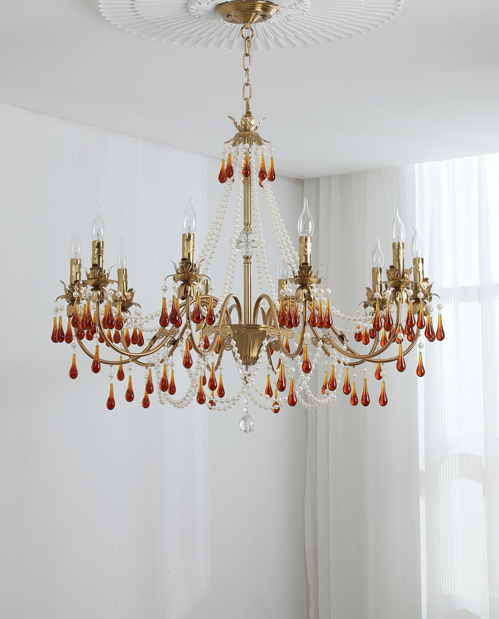 Ormirara Chandelier Cristal Ambre Luxe Postmoderne - Neutralighting