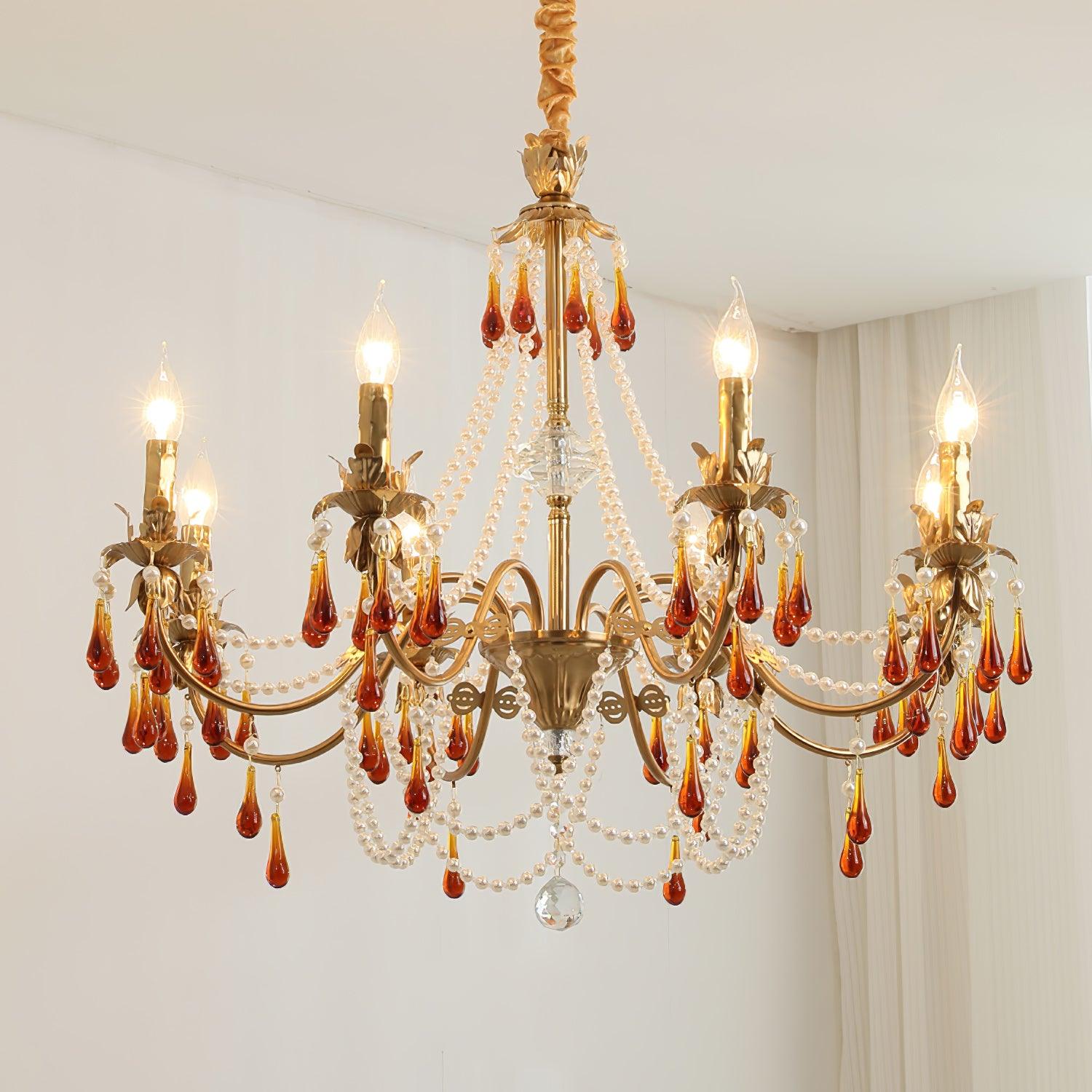 Ormirara Chandelier Cristal Ambre Luxe Postmoderne - Neutralighting