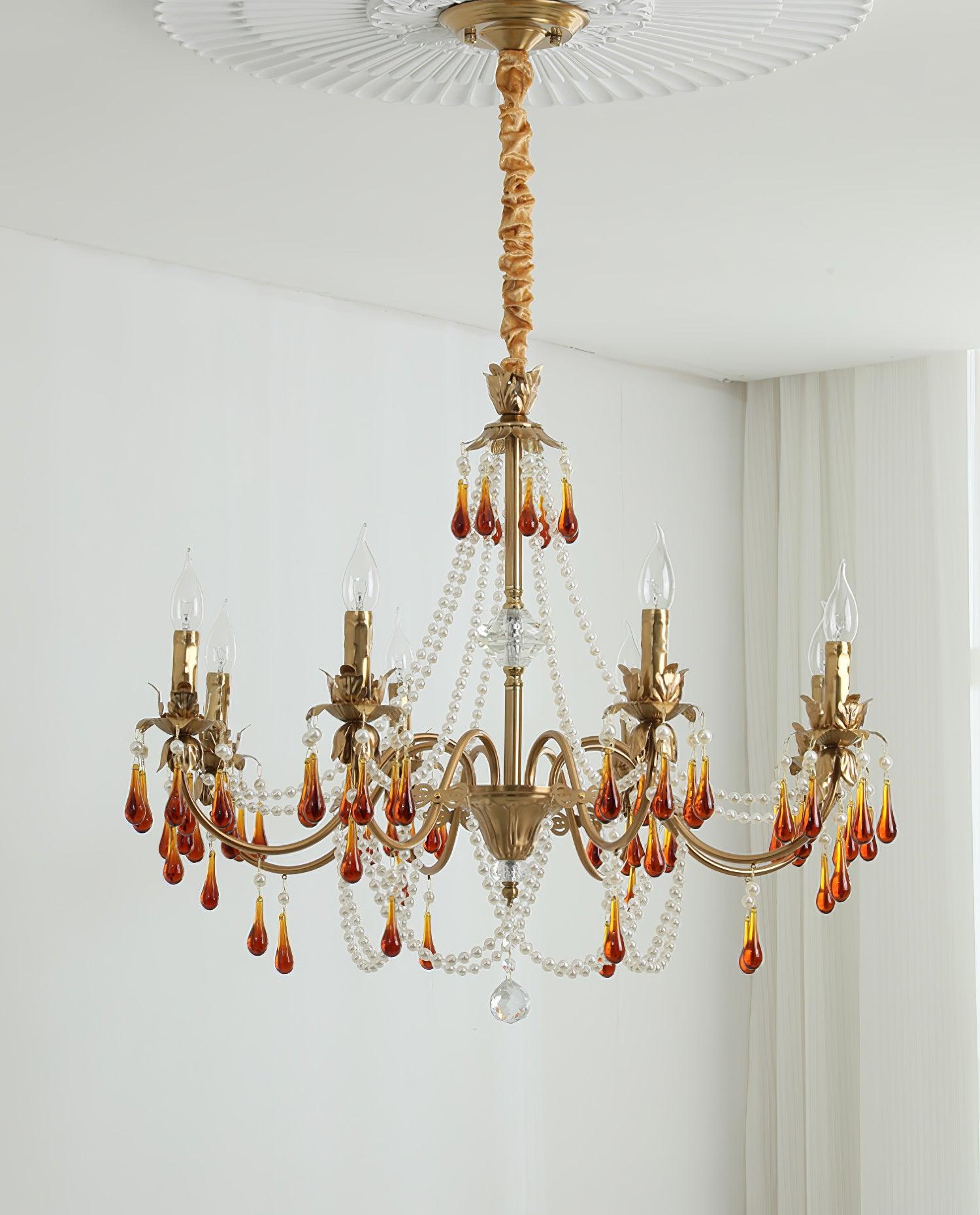 Ormirara Chandelier Cristal Ambre Luxe Postmoderne - Neutralighting