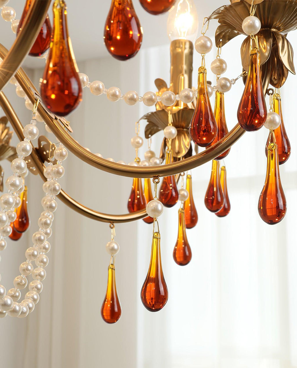 Ormirara Chandelier Cristal Ambre Luxe Postmoderne - Neutralighting