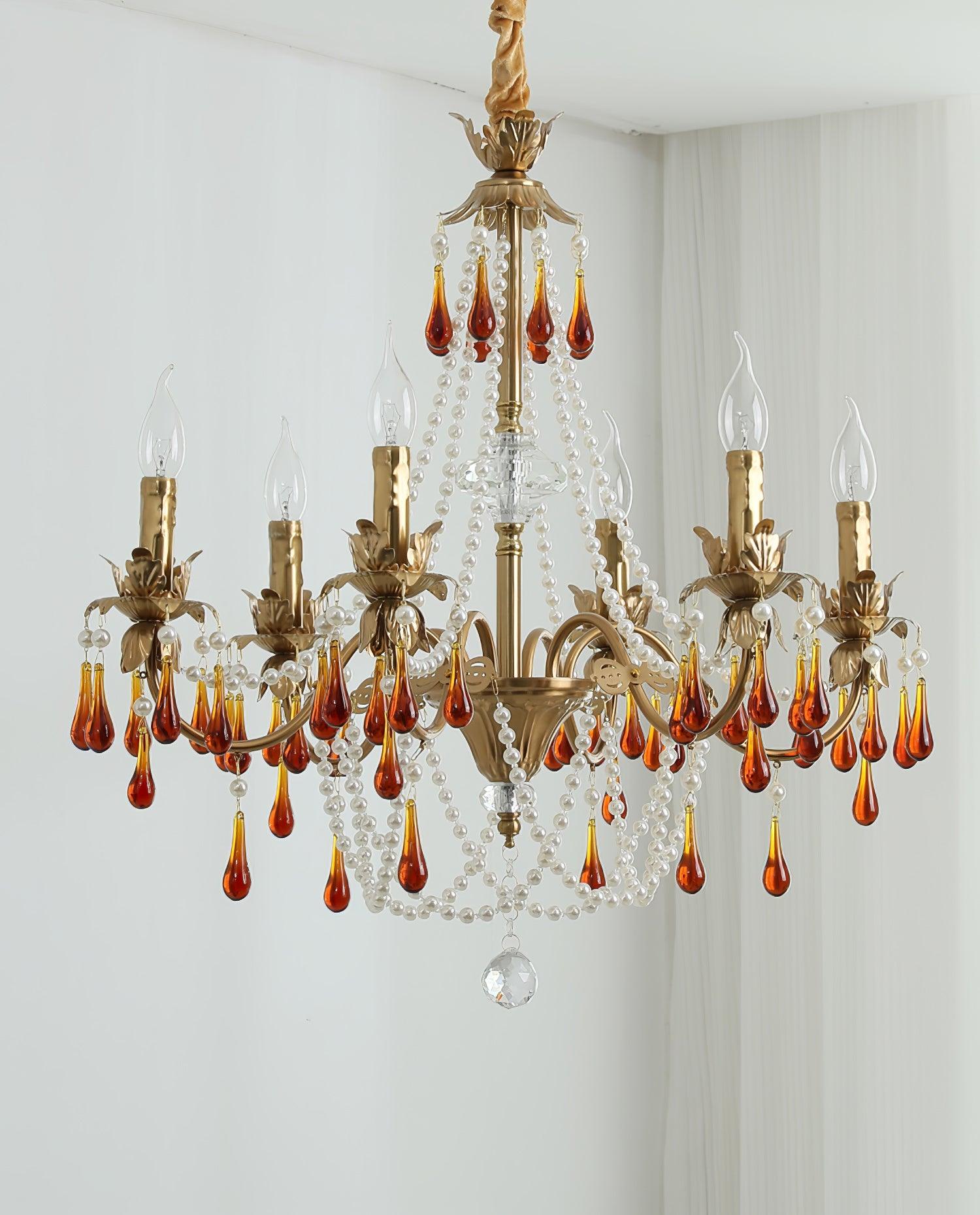 Ormirara Chandelier Cristal Ambre Luxe Postmoderne - Neutralighting