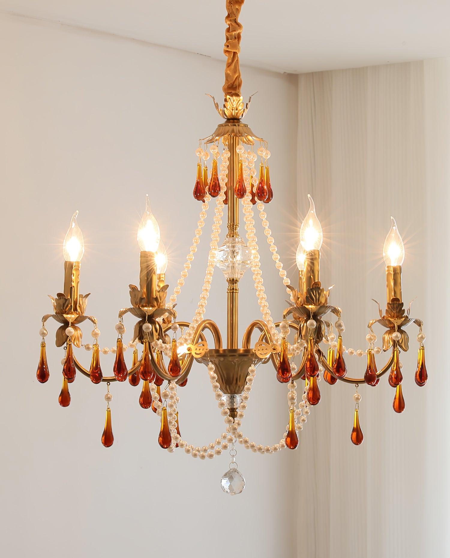 Ormirara Chandelier Cristal Ambre Luxe Postmoderne - Neutralighting