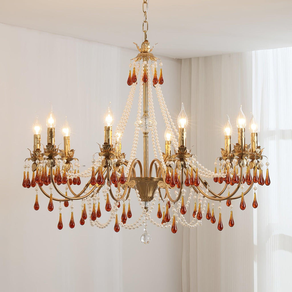 Ormirara Chandelier Cristal Ambre Luxe Postmoderne - Neutralighting