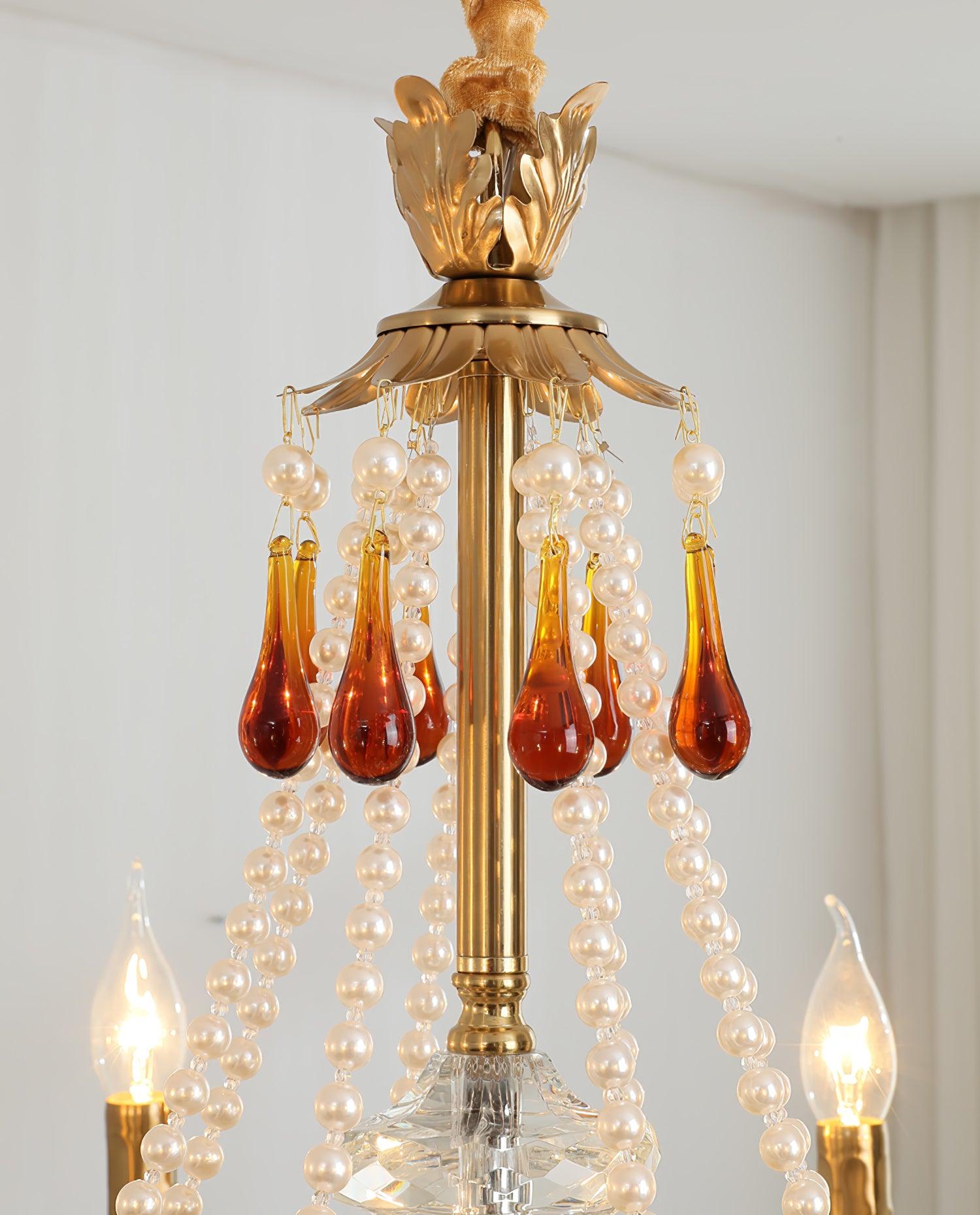 Ormirara Chandelier Cristal Ambre Luxe Postmoderne - Neutralighting