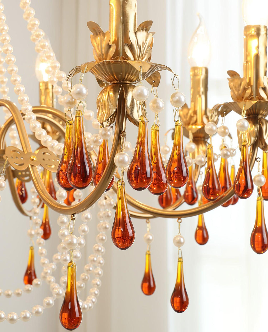 Ormirara Chandelier Cristal Ambre Luxe Postmoderne - Neutralighting