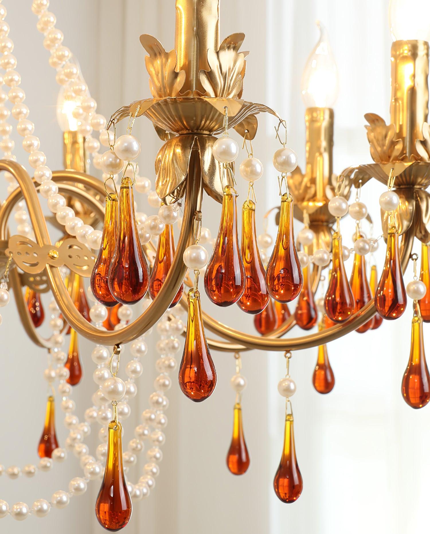 Ormirara Chandelier Cristal Ambre Luxe Postmoderne - Neutralighting