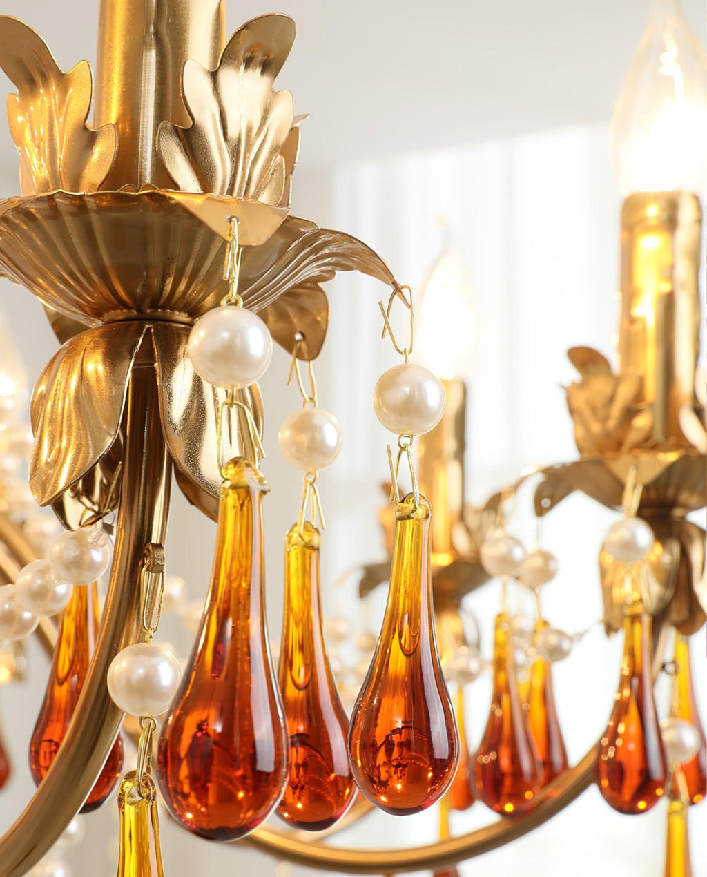 Ormirara Chandelier Cristal Ambre Luxe Postmoderne - Neutralighting