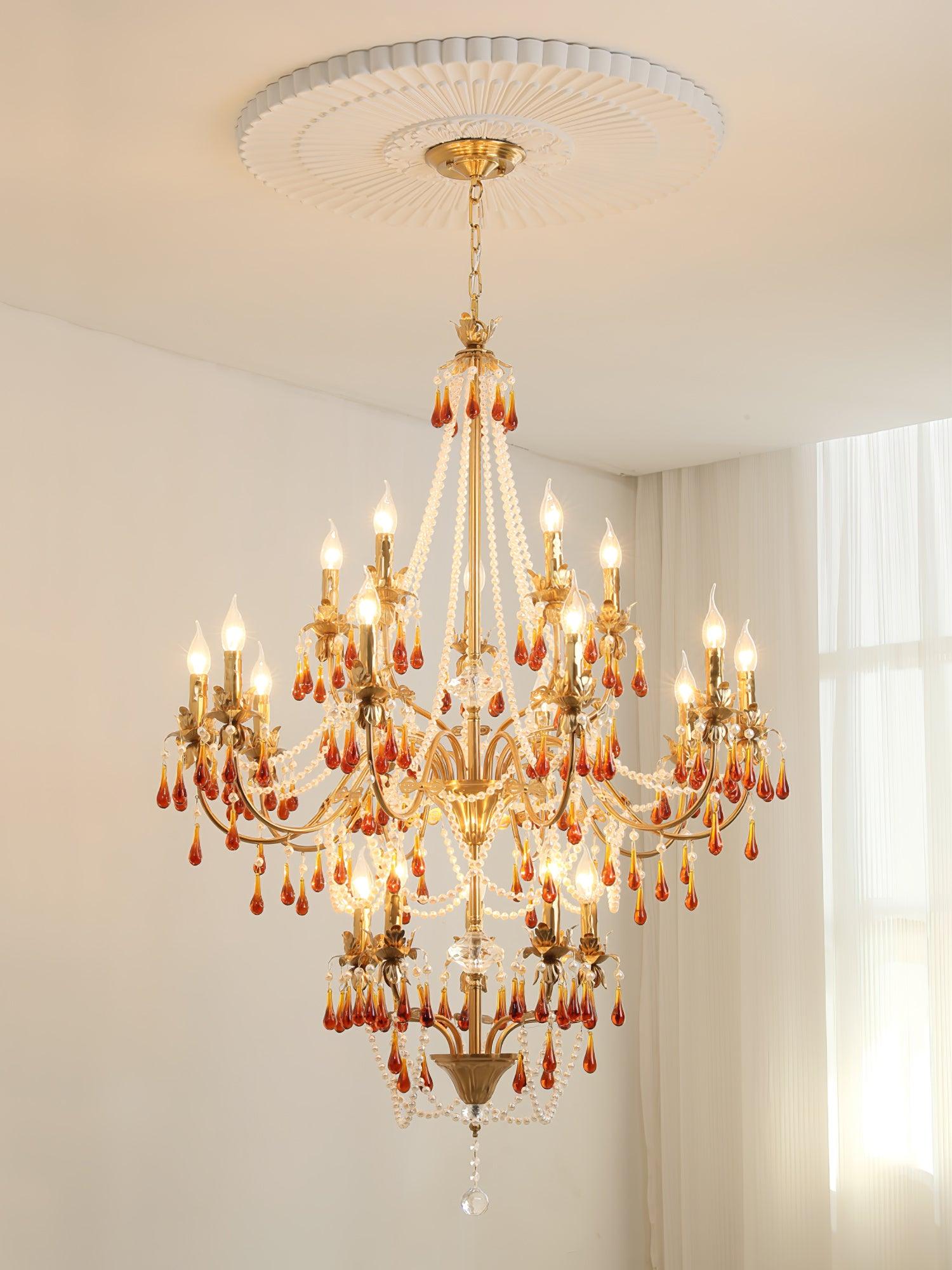 Ormirara Chandelier Cristal Ambre Luxe Postmoderne - Neutralighting