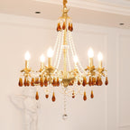 Ormirara Chandelier Cristal Ambre Luxe Postmoderne - Neutralighting