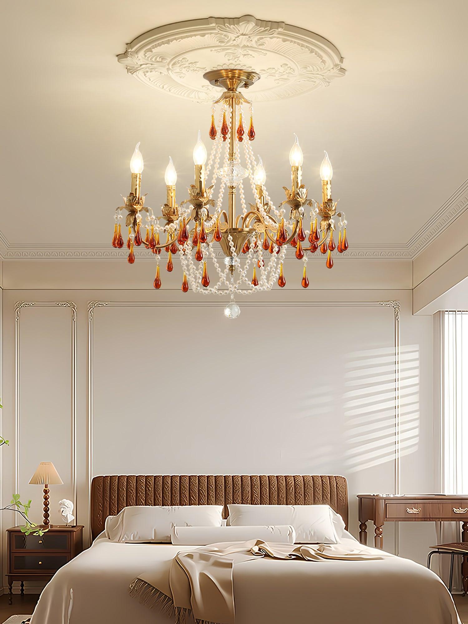 Ormirara Chandelier Cristal Ambre Luxe Postmoderne - Neutralighting