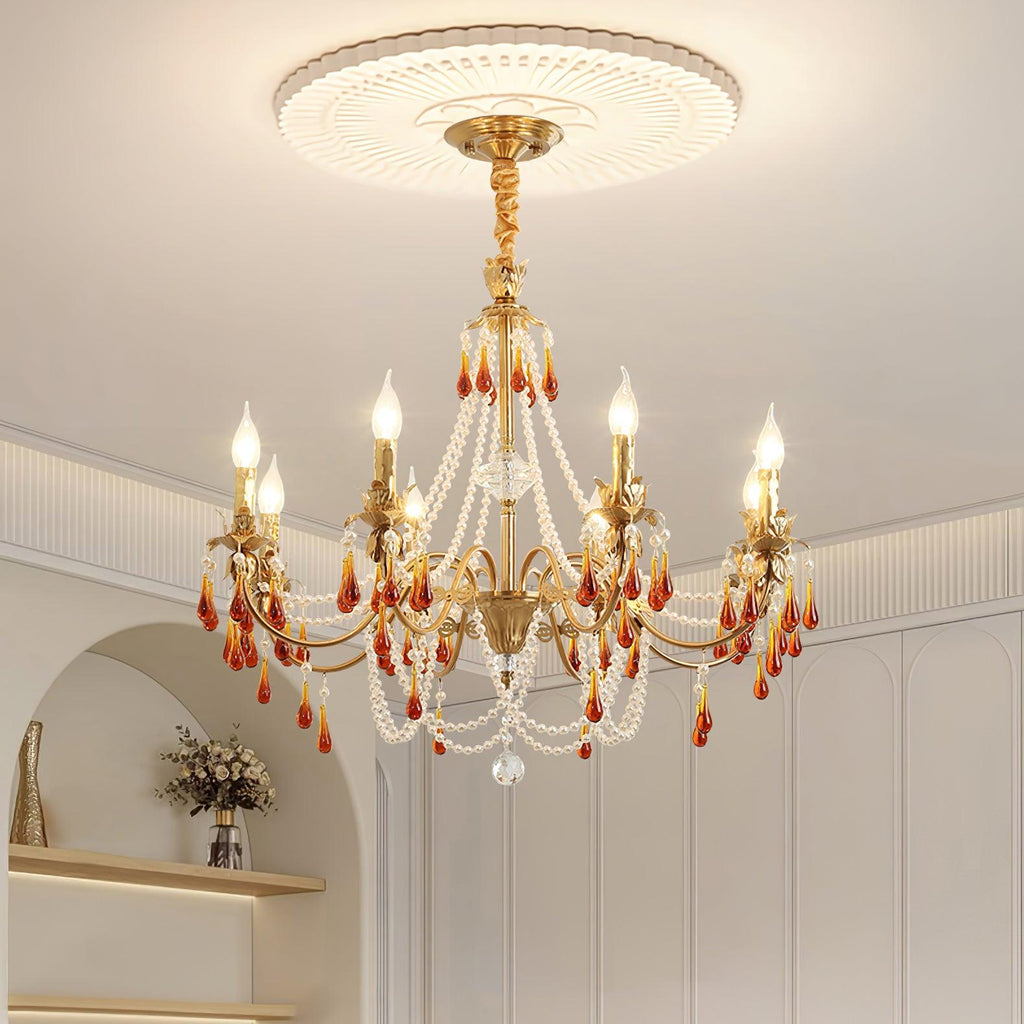 Ormirara Chandelier Cristal Ambre Luxe Postmoderne - Neutralighting